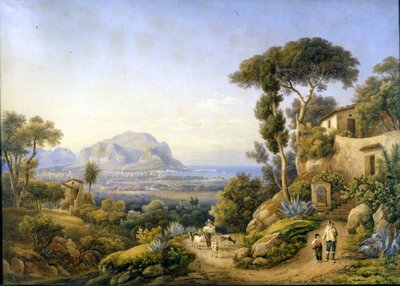Palermo en Monte Pellegrino door Solomon Corrodi