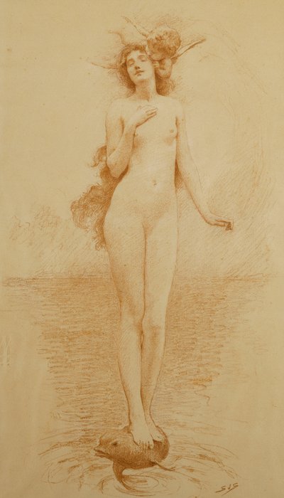 Een Studie voor - De Geboorte van de Liefde door Solomon Joseph Solomon