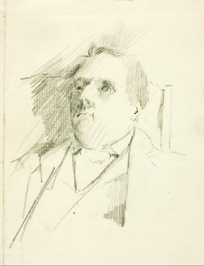 Portretstudie door Solon H. Borglum