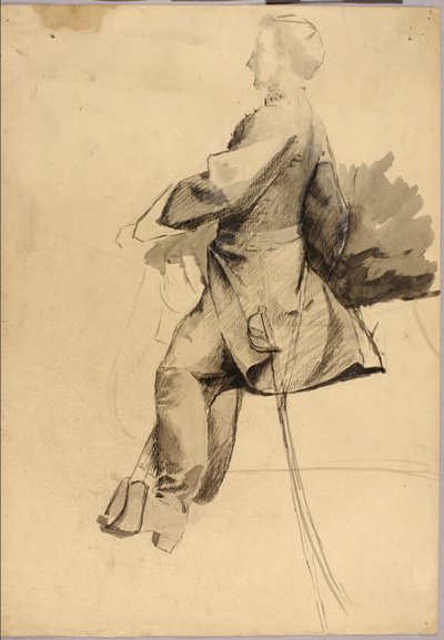 Studie voor ruitermonument door Solon H. Borglum