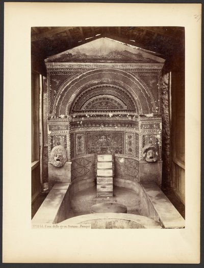 Huis van de grote fontein. Pompeii. door Sommer and Behles