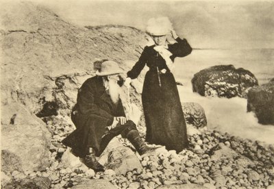 Russische auteur Leo Tolstoy en zijn vrouw Sophia aan de Zwarte Zee, Krim, Rusland, 1902 door Sophia Andreevna Tolstaya