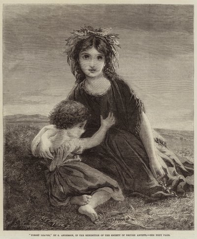 Bosbladeren door Sophie Gengembre Anderson