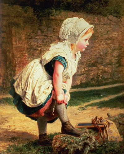Wacht op Mij! (Terug van School) door Sophie Gengembre Anderson