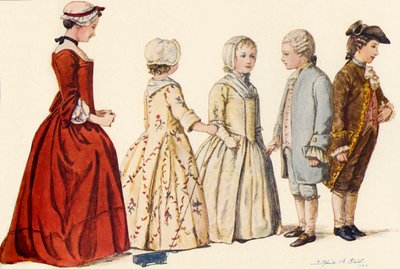 Kinderkleding tijdens de regeerperiodes van koningin Anne, George I, II en III 1702-1790, 1903, 1937 door Sophie B. Steel