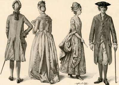 Kleding tijdens het bewind van George III, 1760-1776, 1903, 1937 door Sophie B. Steel