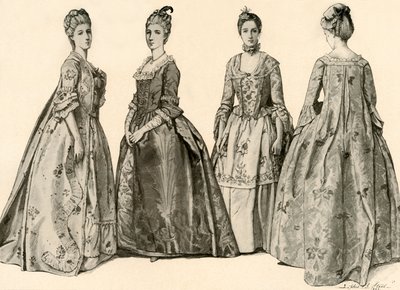 Kleding tijdens het bewind van George II 1735-1760, 1903, 1937 door Sophie B. Steel