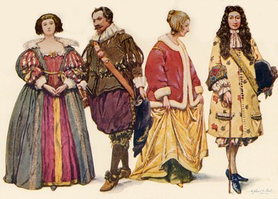 Kleding tijdens de Regeringen van Karel I en II, en Jacobus II, 1640-1686, 1903, 1937 door Sophie B. Steel