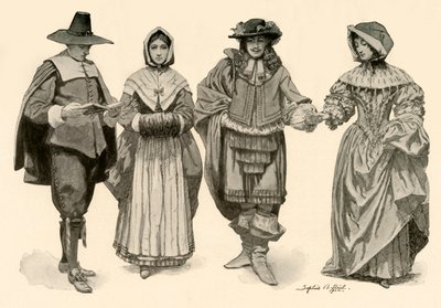 Kleding tijdens de periode van 1620-1670, 1903, 1937 door Sophie B. Steel