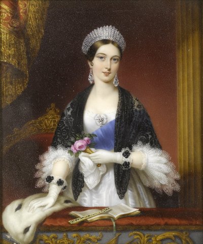 Koningin Victoria in de Koninklijke Loge in het Drury Lane Theater in november 1837 door Sophie Lienard