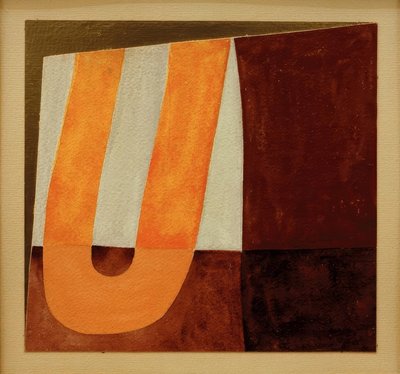 Compositie met U-vorm door Sophie Taeuber Arp