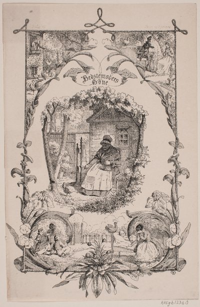 Grootmoeders kip. Uit J. C. Gerson: De school en het huis, nr. 2 door Sophus Schack