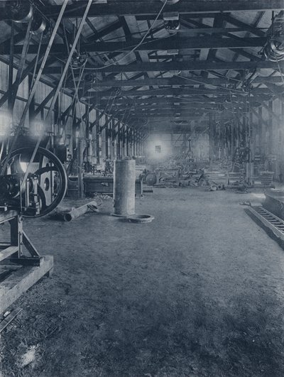 Interieur, Monteurswerkplaatsen, Geldenhuis Deep Level Gold Mining Company door South African Photographer