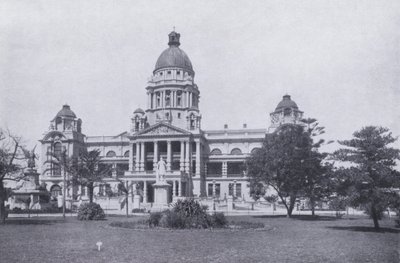 Stadhuis, Durban (zwart-wit foto) door South African Photographer