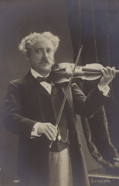Portret van Pablo de Sarasate door Spanish Photographer