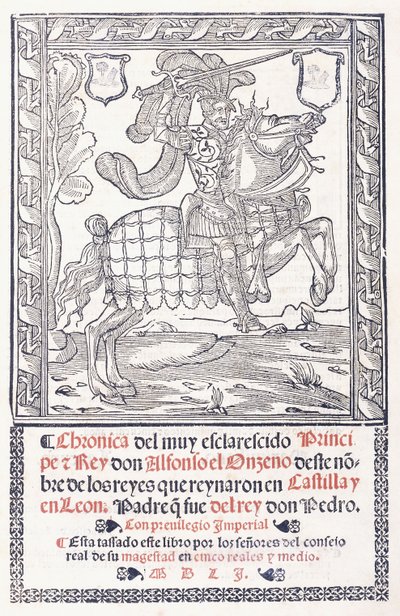 Alfonso XI, Koning van Castilië en León, te paard, 1551 door Spanish School