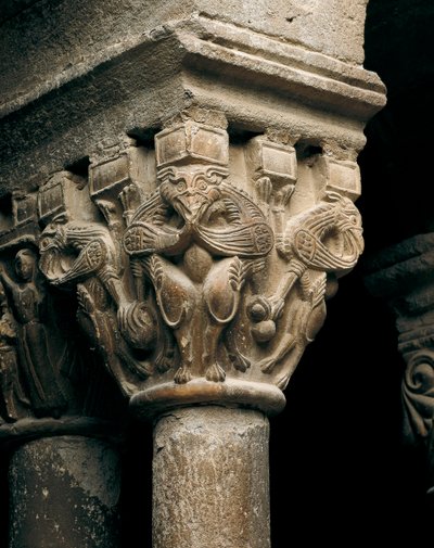 Kapiteel van een zuil, uit de kerk van Santa Maria de l