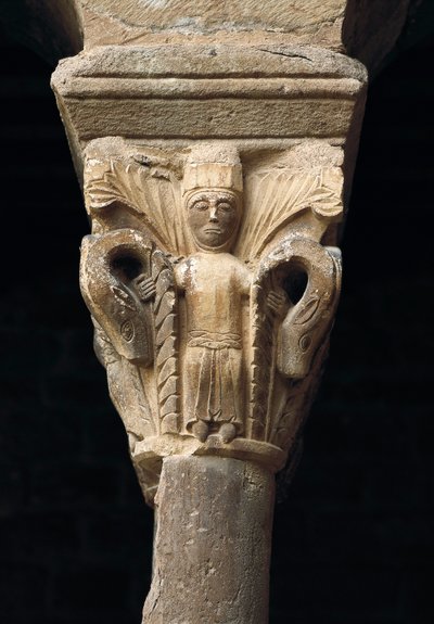 Kapiteel van een zuil, uit de Kerk van Santa Maria de l