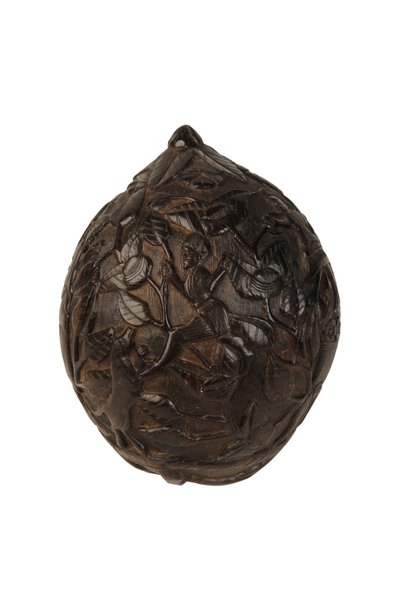 Gesneden kokosnoot spaarpot bugbear, Spaans Koloniaal, c.1800 door Spanish School