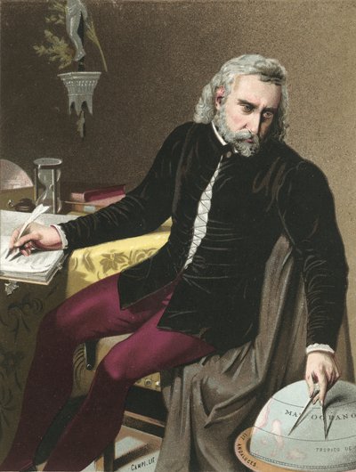 Christoffel Columbus met globe door Spanish School