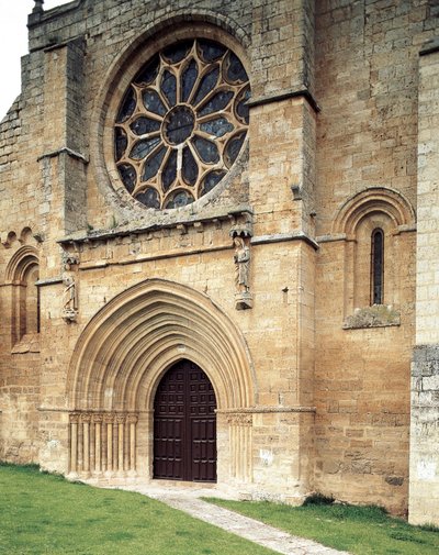 Collegiale Kerk van Santa María del Manzano, Castrojeriz, Burgos, Spanje door Spanish School