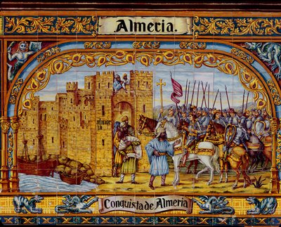 Verovering van Almeria door de Katholieke Koningen in 1488 (keramiek) door Spanish School