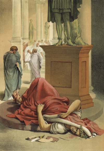 Dood van Julius Caesar, Rome, 44 v.Chr. door Spanish School
