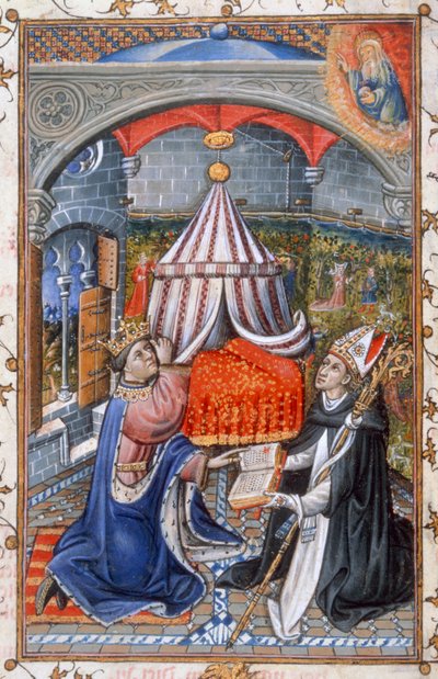 Ochtend- en avondgebeden, uit het Gebedenboek van Alfonso V van Aragon, 1442 door Spanish School
