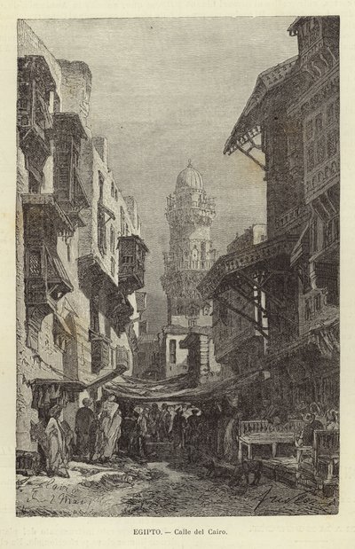 Egypte - Straat in Caïro door Spanish School