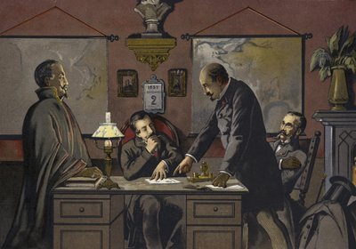 Frankrijk - de nacht van 2 december 1851 door Spanish School