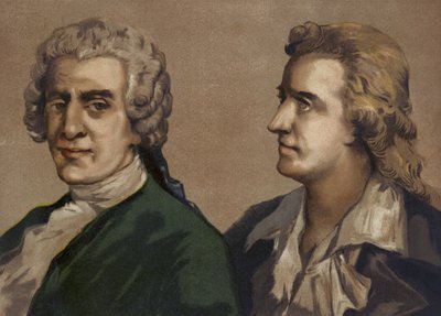 Friedrich Gottlieb Klopstock en Friedrich Schiller, Duitse dichters door Spanish School