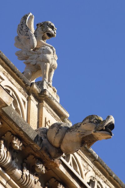 Gargouille en acroteria (detail) door Spanish School