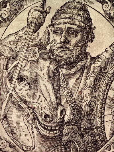 Hannibal (247-c.183 v.Chr.) door Spanish School