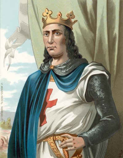 Koning Lodewijk IX van Frankrijk, of Saint Louis door Spanish School