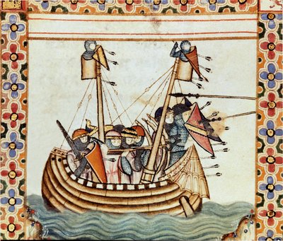 De kruisvaarders op weg naar het belegeren van een Saraceens fort (detail) door Spanish School
