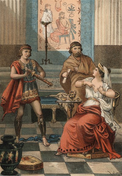 Monime, koningin van Pontus, vraagt onder het bevel van haar man Mithridates VI Eupator om gedood te worden om niet in handen van de Romeinen te vallen (72 v.Chr.) (in 