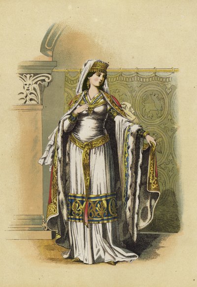 Edelvrouw uit de tijd van keizer Frederik Barbarossa, tweede helft van de 12e eeuw door Spanish School