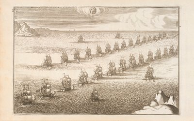Pagina 43 uit De Kunst van de Marine door Paul Hoste, Leon, 1727 door Spanish School
