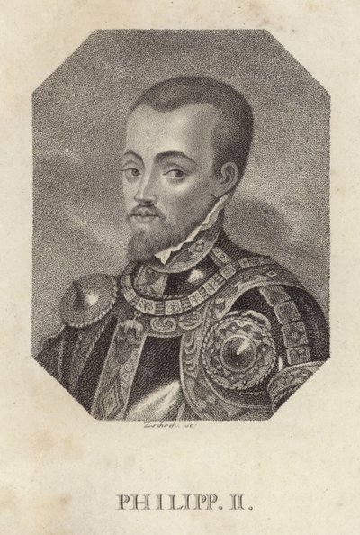 Filips II, Koning van Spanje door Spanish School