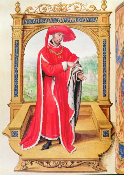 Filips de Goede (1396-1467) Hertog van Bourgondië, oprichter van de Orde van het Gulden Vlies, uit de Statuten van de Toison d