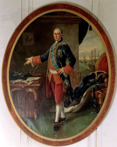 Portret van Caballero Teodoro de Croix, onderkoning van Peru en Chili door Spanish School