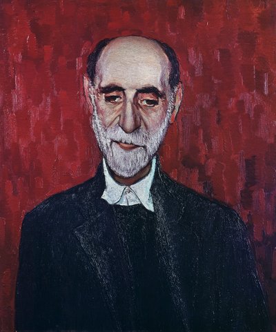 Portret van Juan Ramon Jimenez door Spanish School