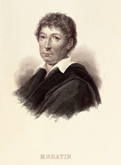Portret van Leandro Fernandez de Moratin (1760-1828), Spaanse schrijver. Gravure 19e eeuw. Romantisch Museum van Madrid. door Spanish School