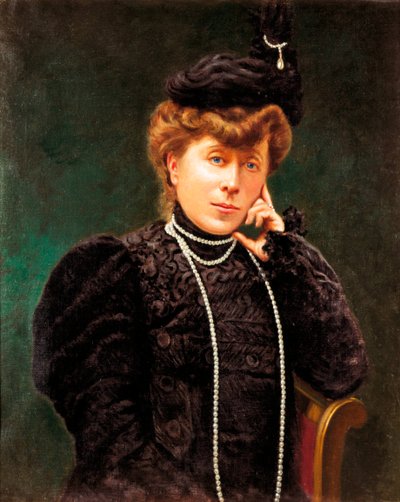 Portret van de Hertogin van Maria del Carmen Villahermosa (1815-1905). Anoniem schilderij. Eind 19e eeuw. door Spanish School