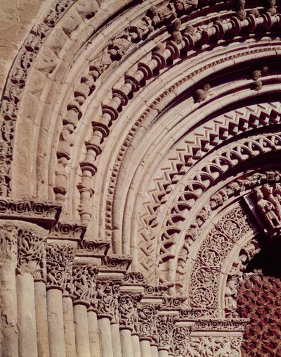 Beeldhouwwerk detail van de gevel van het hoofdportaal door Spanish School