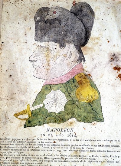 Spaanse cartoon door Napoleon I door Spanish School