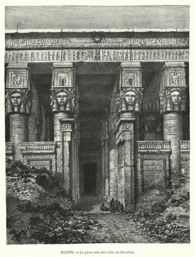 Tempel van Hathor, Dendera, Egypte door Spanish School