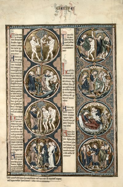 De Toledo Bijbel Moralisee f.7v door Spanish School