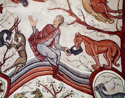 De cyclus van de maanden: de aankondiging aan de herders (detail) door Spanish School