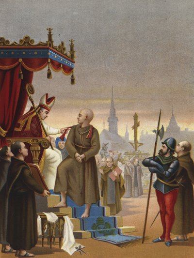 De degradatie van Girolamo Savonarola, 1498 door Spanish School